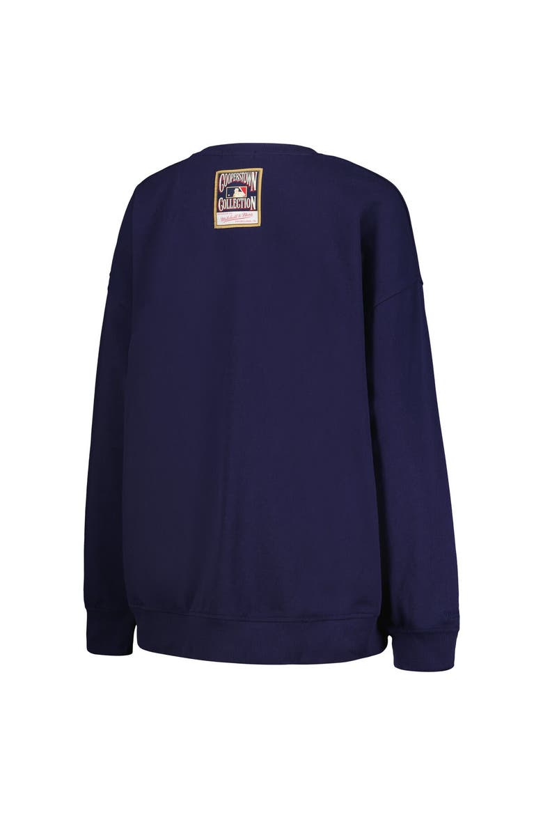 Women's Mitchell & Ness Navy Houston Astros Cooperstown Collection Logo Pullover Sweatshirt, Alternate, color, Navy