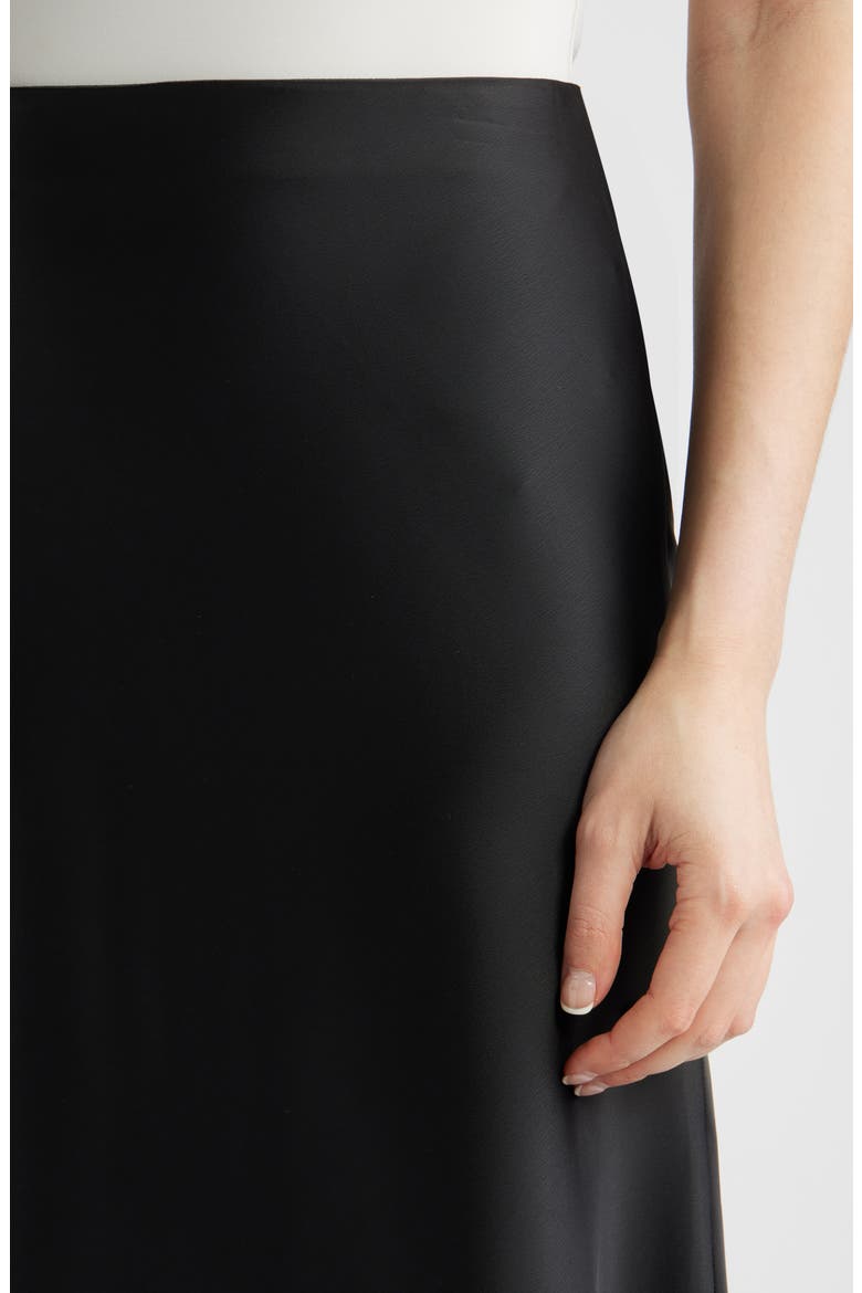 Lace Trim Midi Skirt, Alternate, color, ANNE BLACK