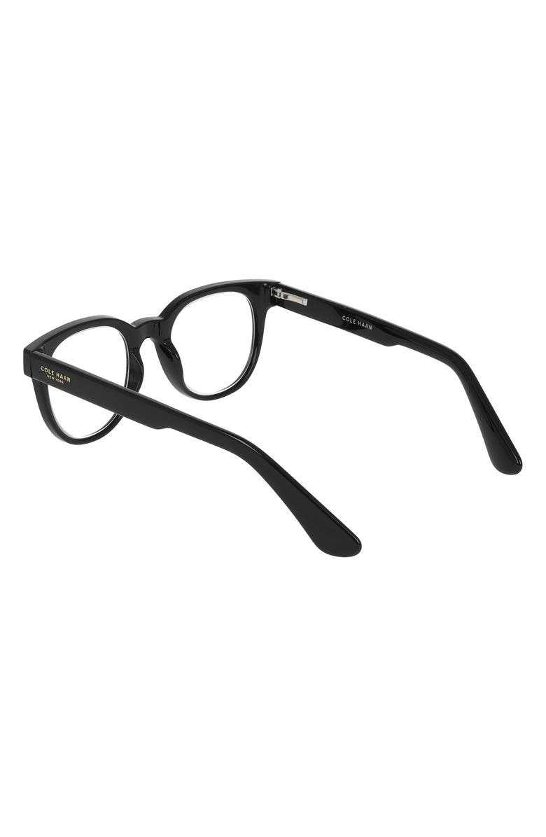 Cole Haan 47mm Round Reading Glasses, Alternate, color, Black