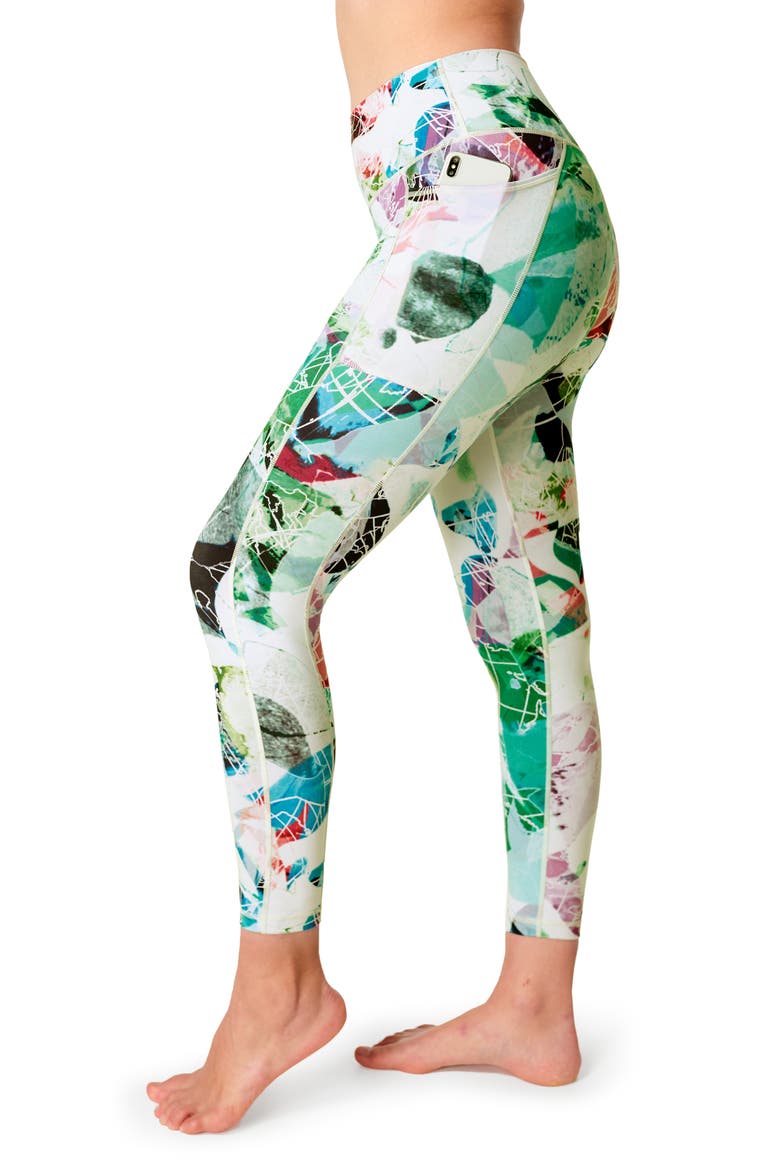 Super Sculpt Pocket 7/8 Leggings, Alternate, color, GREEN EARTH PRINT