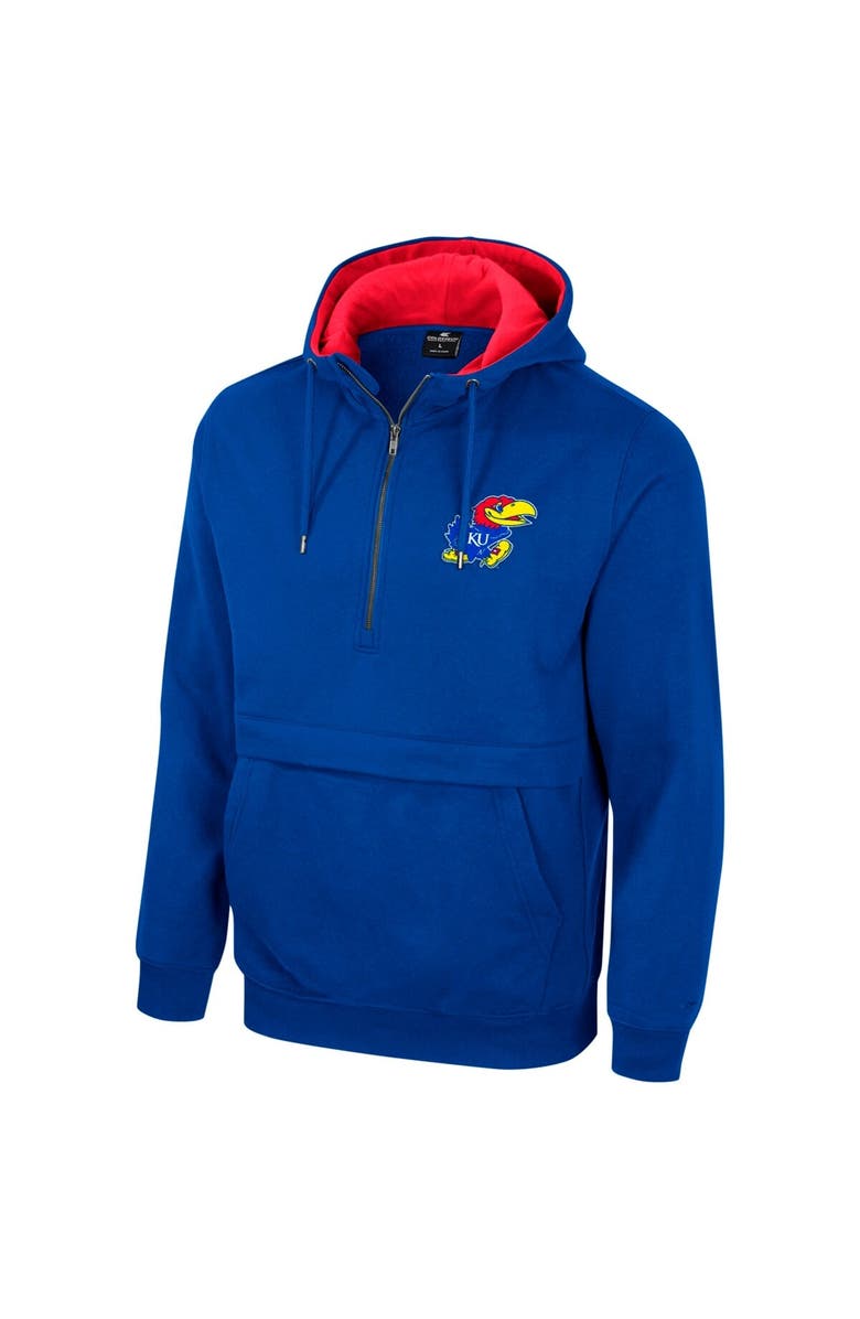 COLOSSEUM Men's Colosseum Royal Kansas Jayhawks Half-Zip Hoodie, Alternate, color, Royal