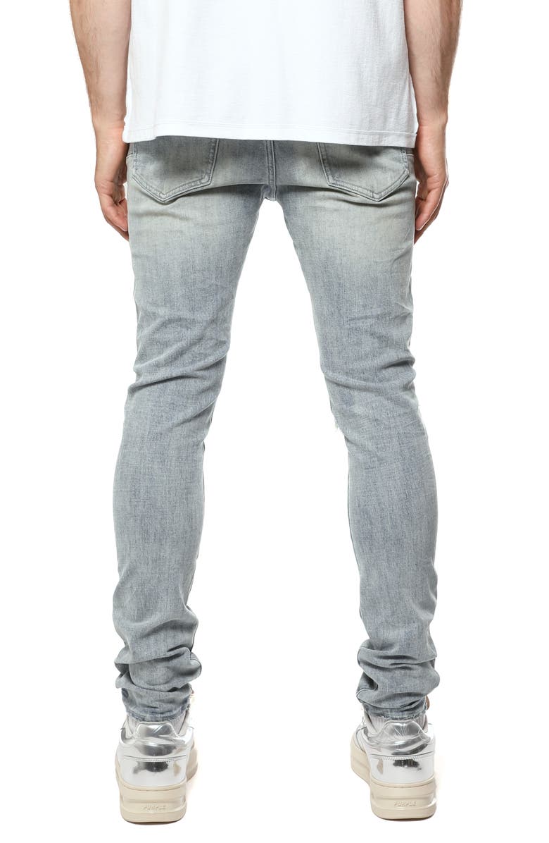 PURPLE BRAND Three Year Distressed Ripped Knee Skinny Jeans, Alternate, color, Light Indigo