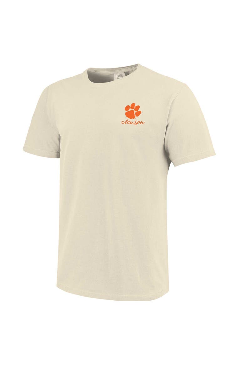 Unisex Image One Natural Clemson Tigers Comfort Colors Coquette T-Shirt, Alternate, color, Natural