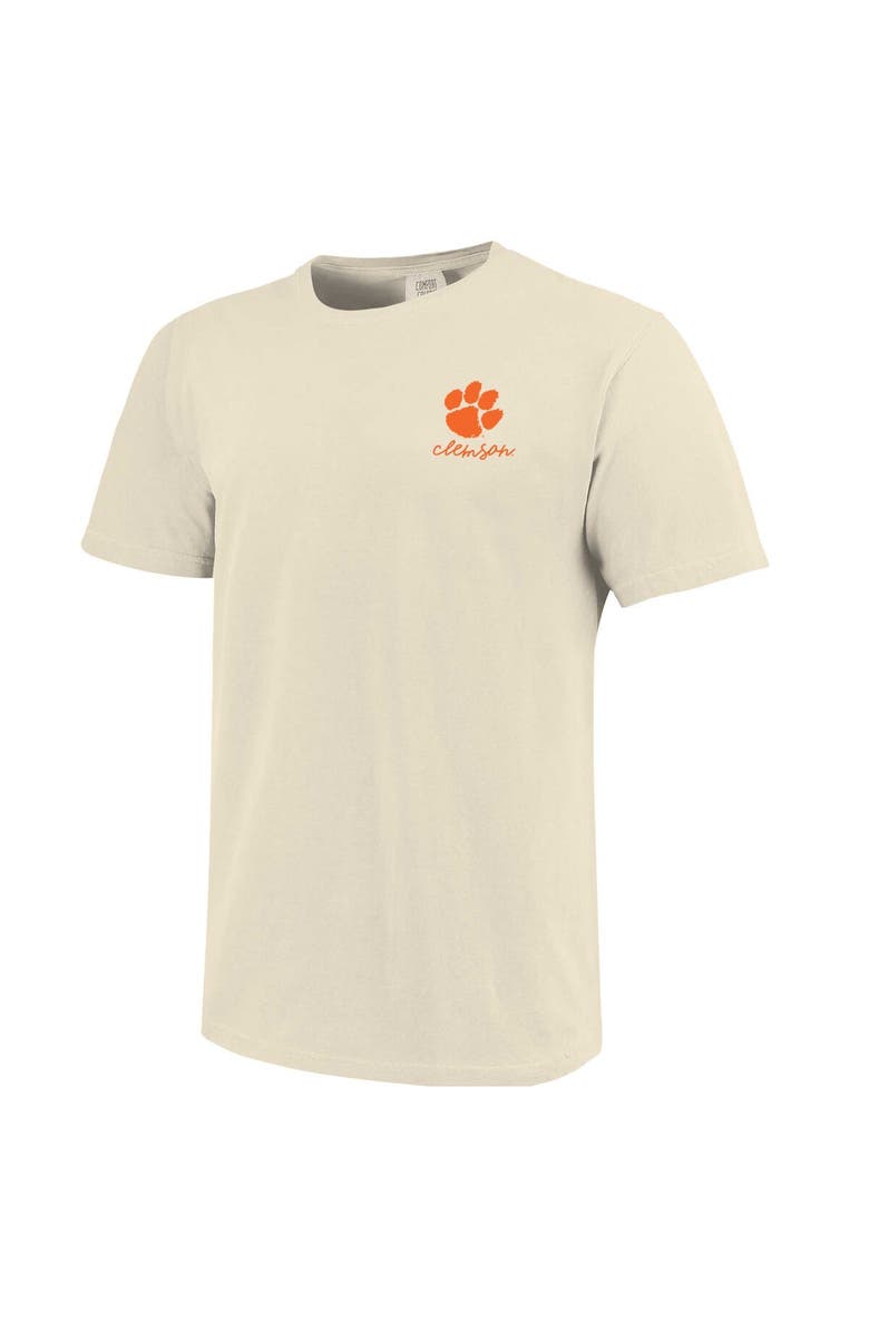 IMAGE ONE Unisex Image One Natural Clemson Tigers Comfort Colors Coquette T-Shirt, Alternate, color, Natural