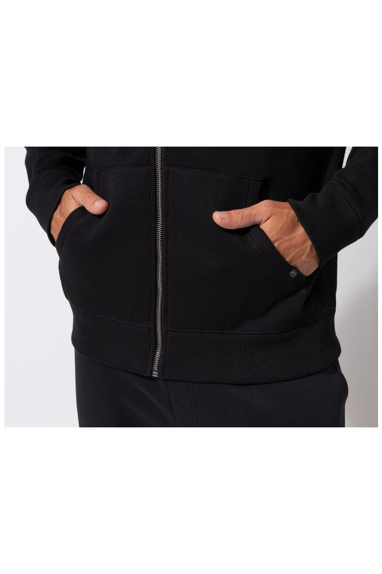 Organic Cotton Blend Zip Hoodie, Alternate, color, BLACK