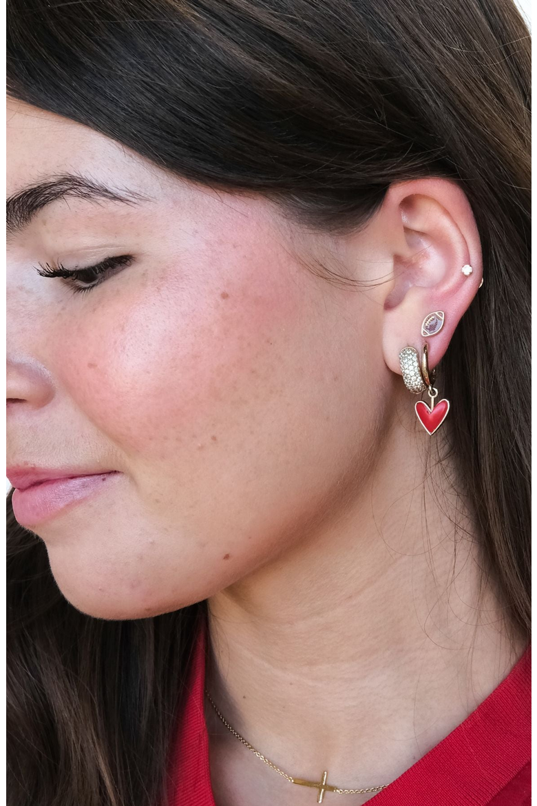 Football Stud Earrings, Alternate, color, Brown / Gold