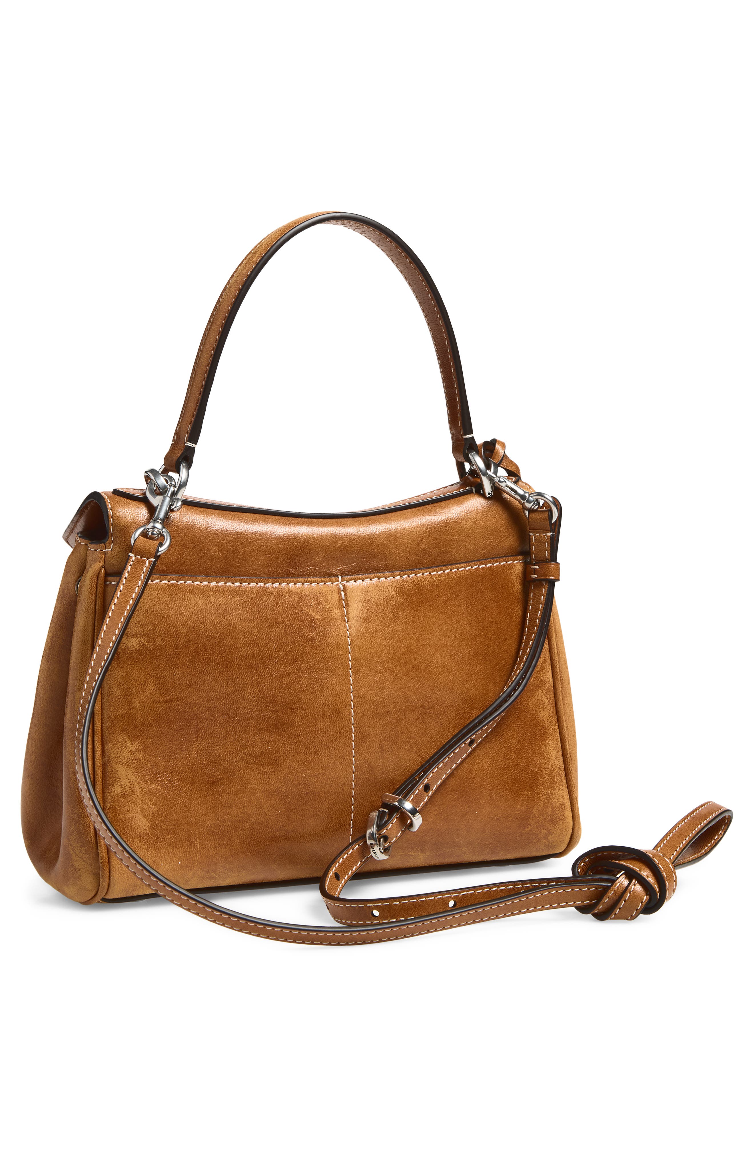 Mini Rodeo Lambskin Leather Top Handle Bag, Alternate, color, TAN COWBOY