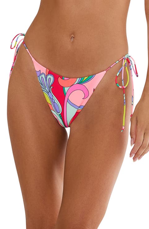 Fleur Floral Side Tie Bikini Bottoms