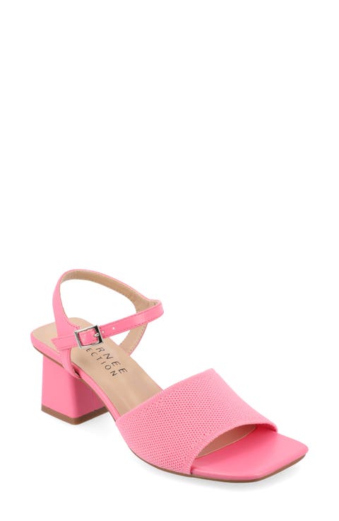 Evylinn Knit Block Heel Sandal (Women)