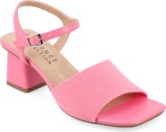 Journee Collection Evylinn Knit Block Heel Sandal