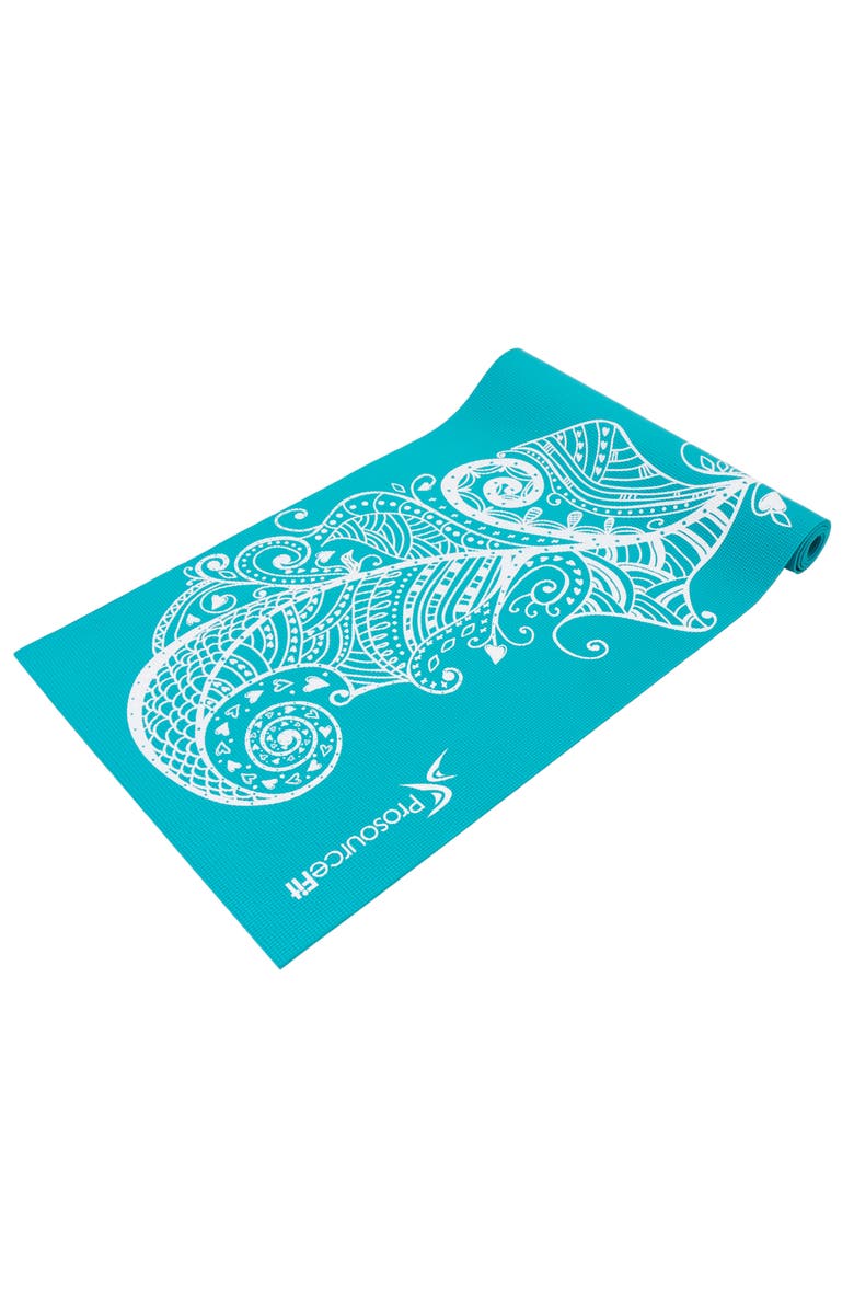 ProsourceFit Printed Yoga Mat, Alternate, color, Blue