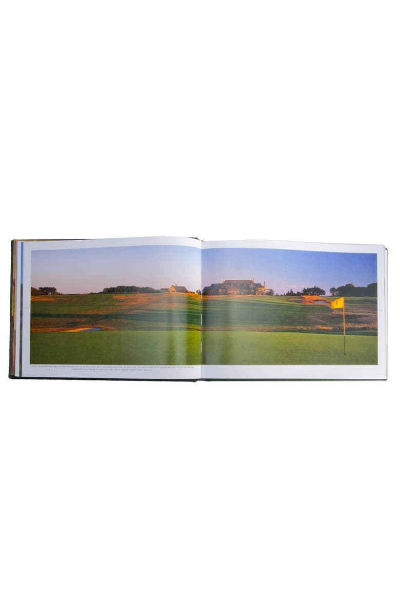 Graphic Image Golf Courses Leather Coffee Table Book, Alternate, color, Green