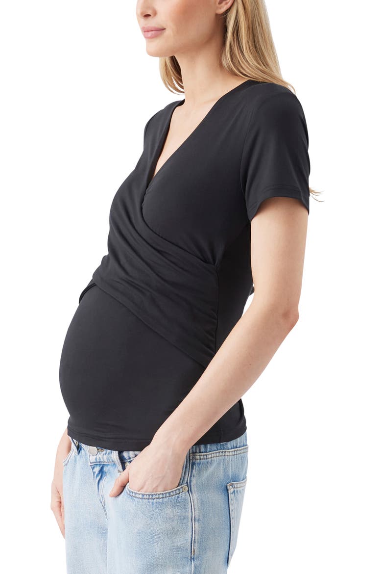 Luxe Knit Embrace Nursing Tee, Alternate, color, Black