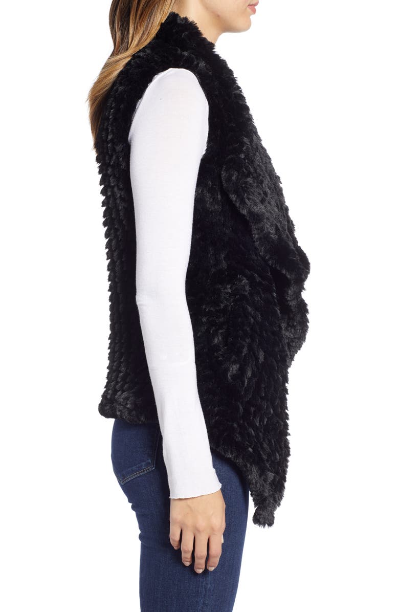 Love Token Faux Fur Vest, Alternate, color, 