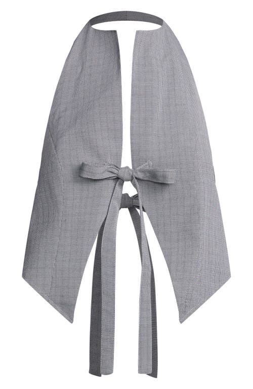 Shop Lioness Butterfly Tie Plaid Halter Top In Onyx Gingham