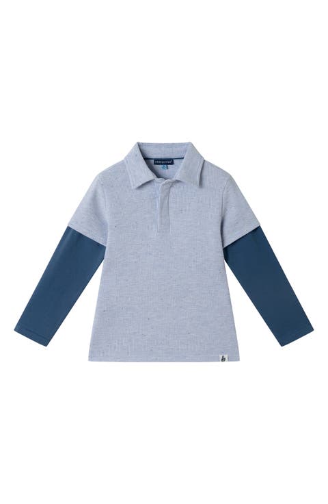 Kids' Waffle Stitch Layered Shirt (Toddler, Little Kid & Big Kid)