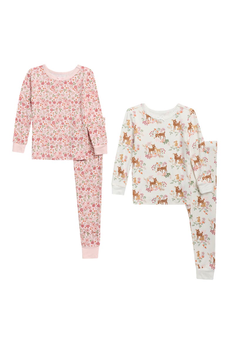 Kids' Woodland 4-Piece Pajamas, Main, color, MULTI
