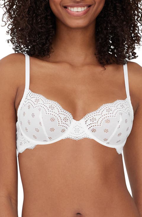 Smitten Underwire Eyelet Lace Demi Bra
