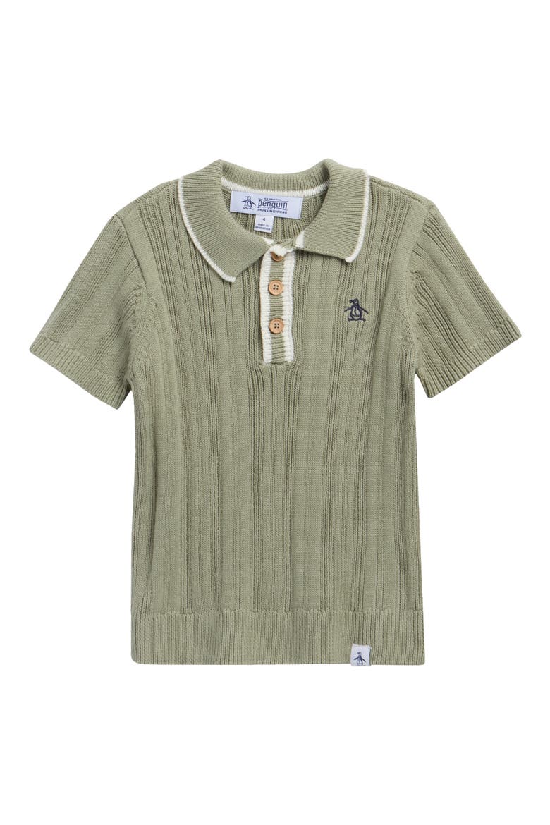 Kids' Cotton Polo Sweater, Main, color, OLIVE