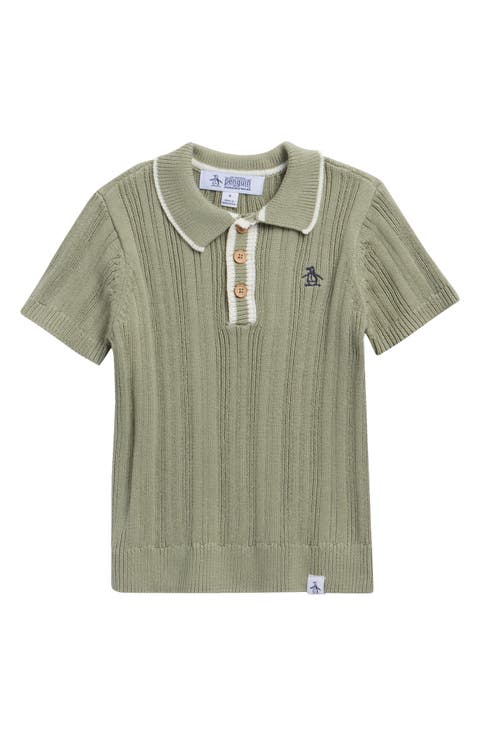 Kids' Cotton Polo Sweater