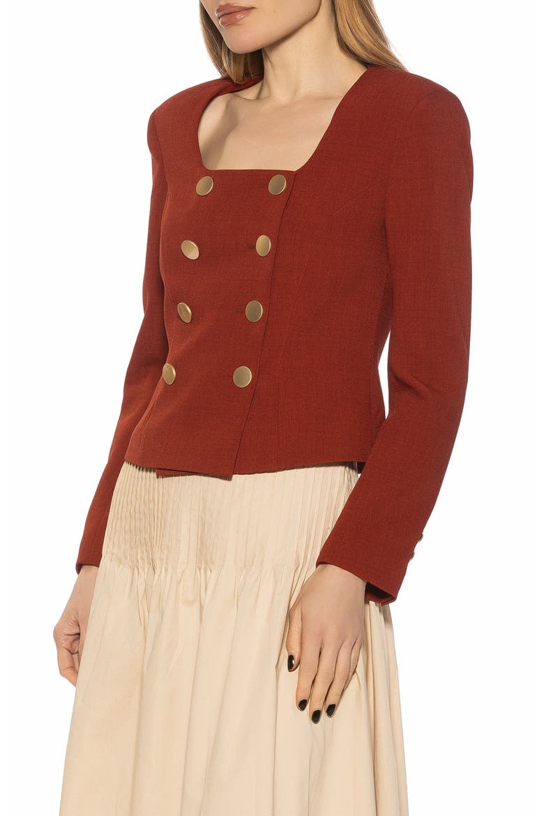 Aria Scoop Neck Retro Blazer, Alternate, color, RED