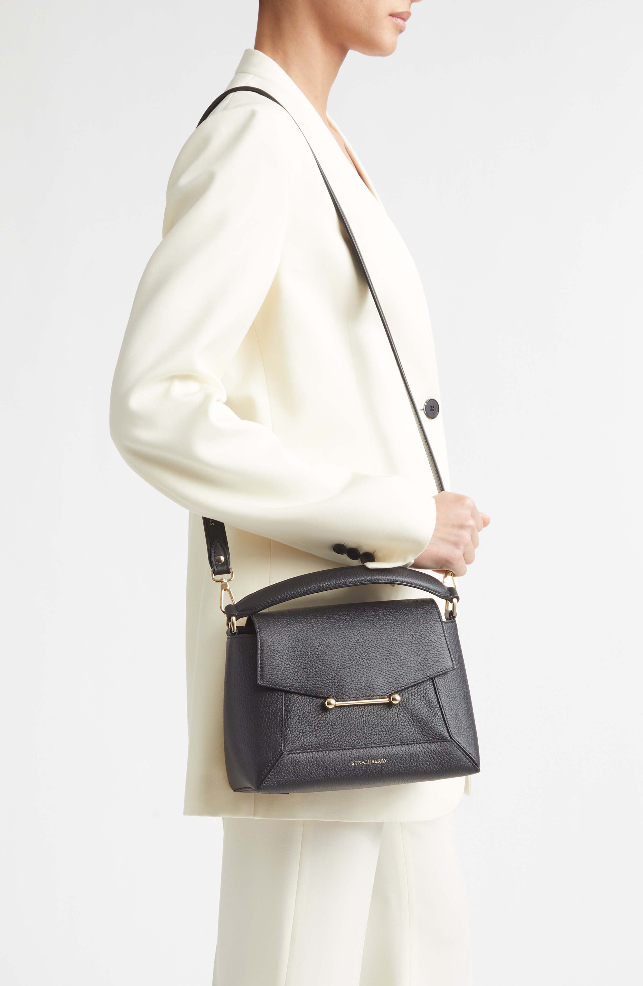 Strathberry Mosaic Leather Top Handle Bag, Alternate, color, 