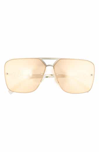 Le Specs Metazoic 66mm Mirrored Aviator Sunglasses
