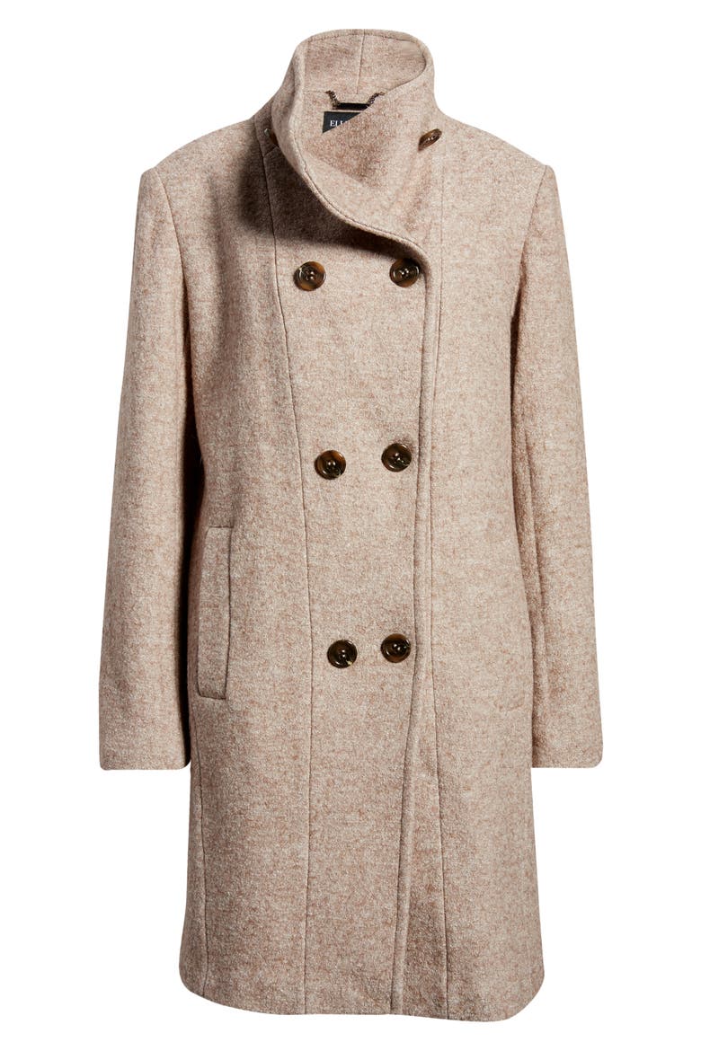 Double Breasted Wool Blend Coat, Alternate, color, TAUPE