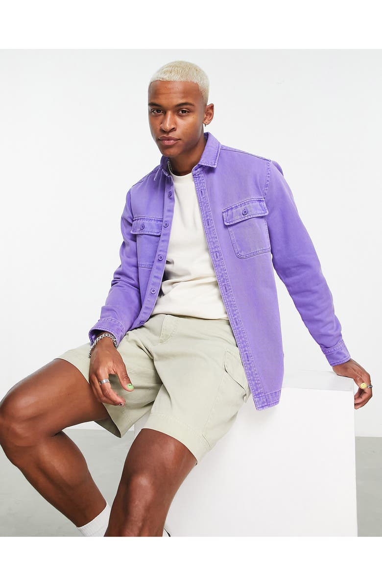 ASOS DESIGN Denim Overshirt, Alternate, color,