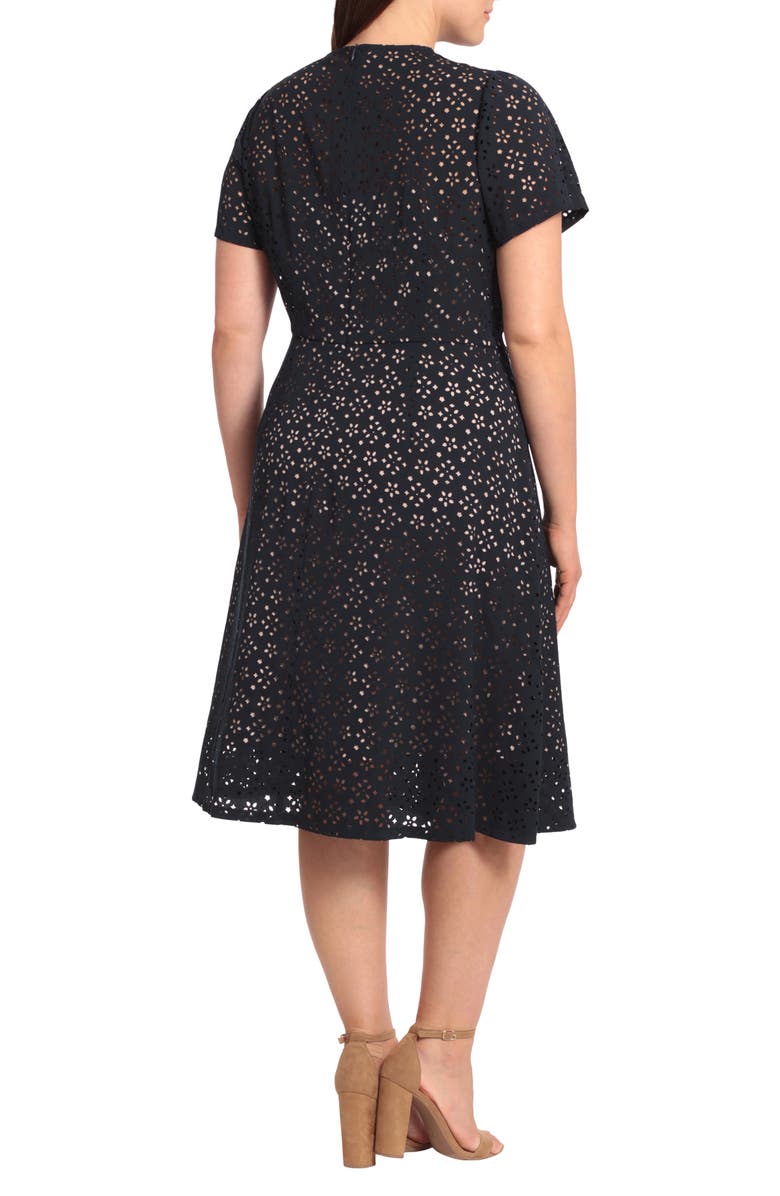 Maggy London Laser Cut A-Line Dress, Alternate, color,