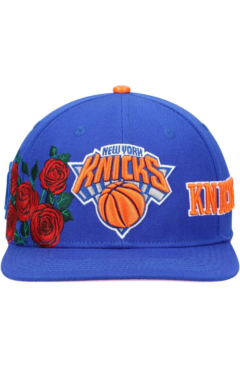 PRO STANDARD Men's Pro Standard Blue New York Knicks Roses Snapback Hat, Alternate, color, 