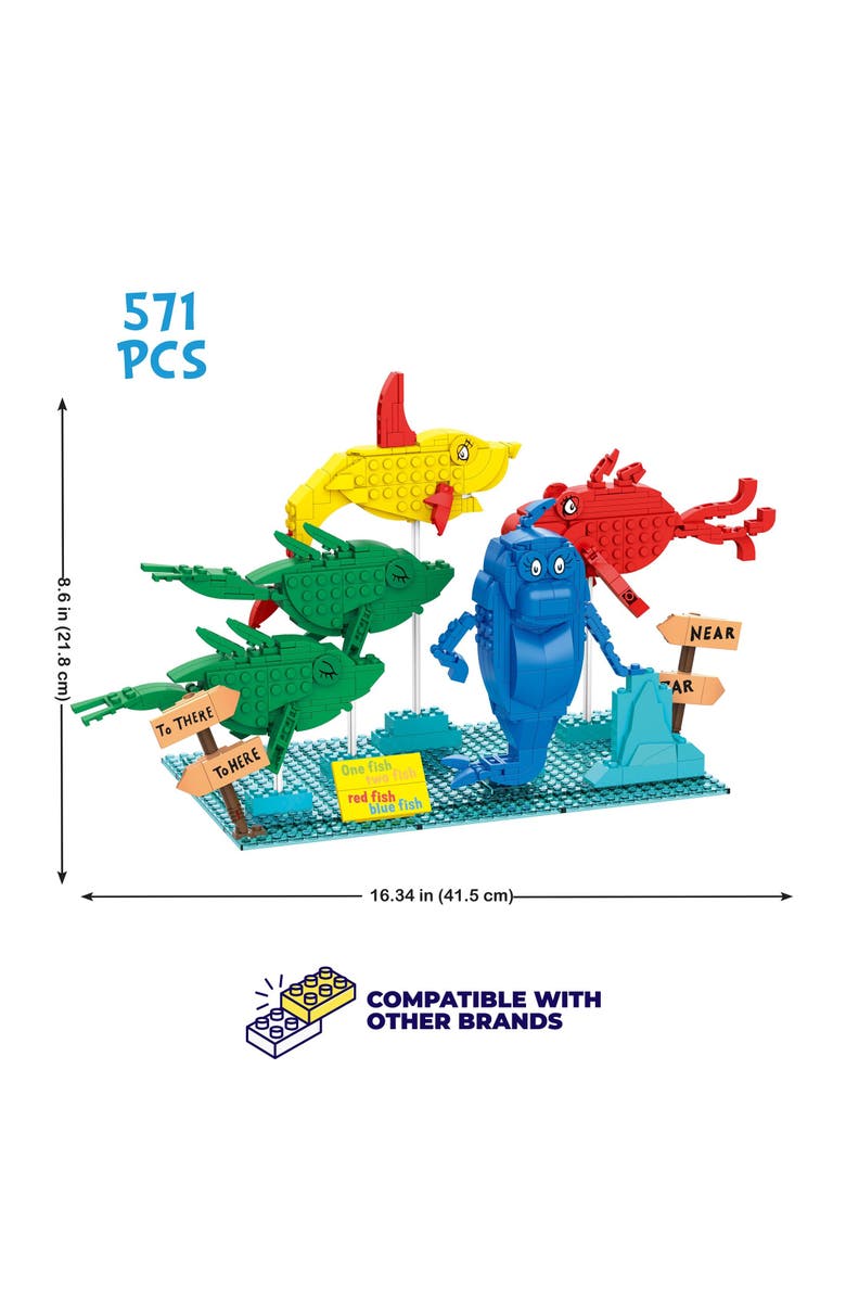 Brickcraft Dr. Seuss One Fish Two Fish Red Fish Blue Fish Building Set, Alternate, color, Red