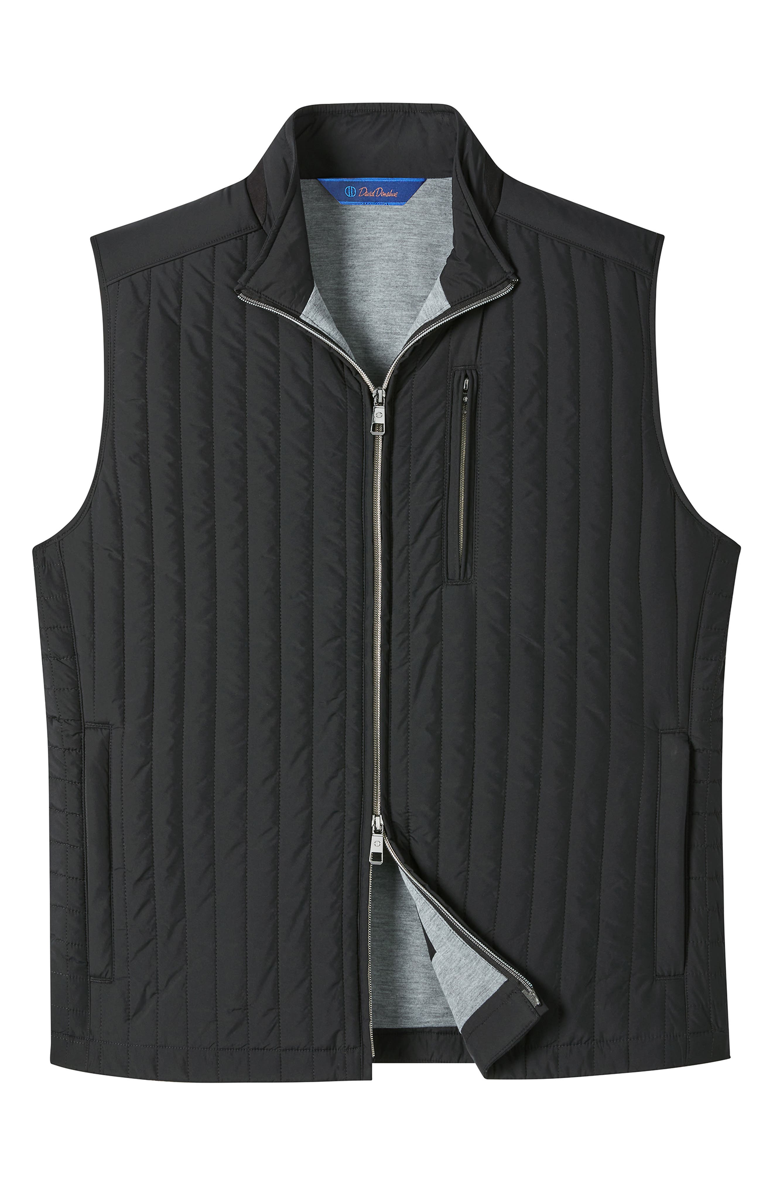David Donahue Vertical Quilted Vest