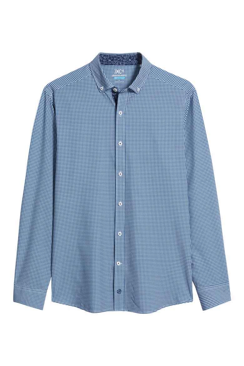 XC+™ Performance Game Day Gingham Button-Up Shirt, Alternate, color, NAVY