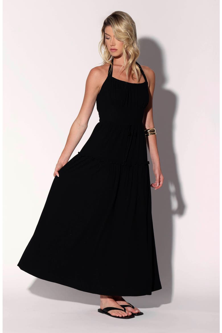Tansy Tiered Maxi Dress, Alternate, color, BLACK