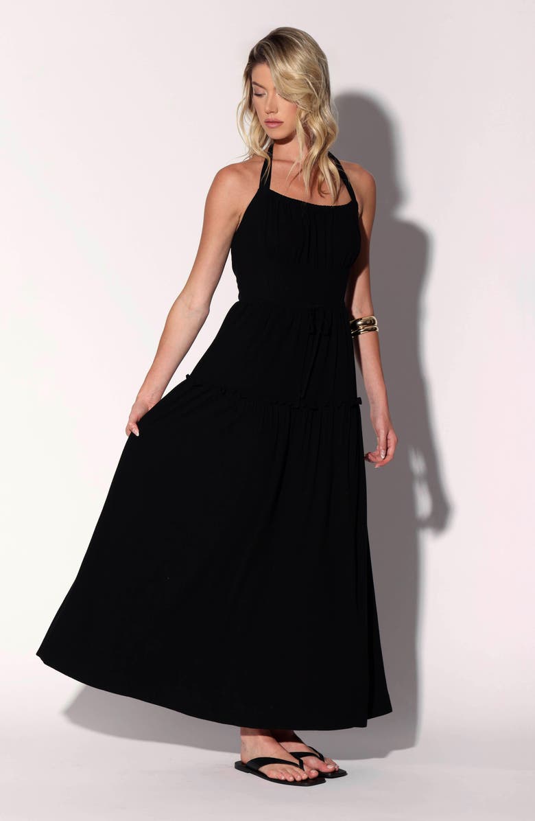 Walter Baker Tansy Tiered Maxi Dress, Alternate, color, Black