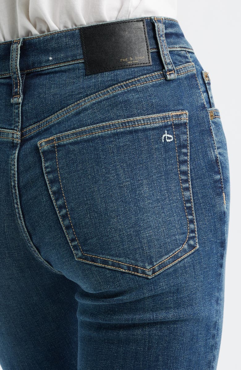 rag & bone Flexi Dahlia Mid Rise Flare Jeans, Alternate, color, Dark Blue