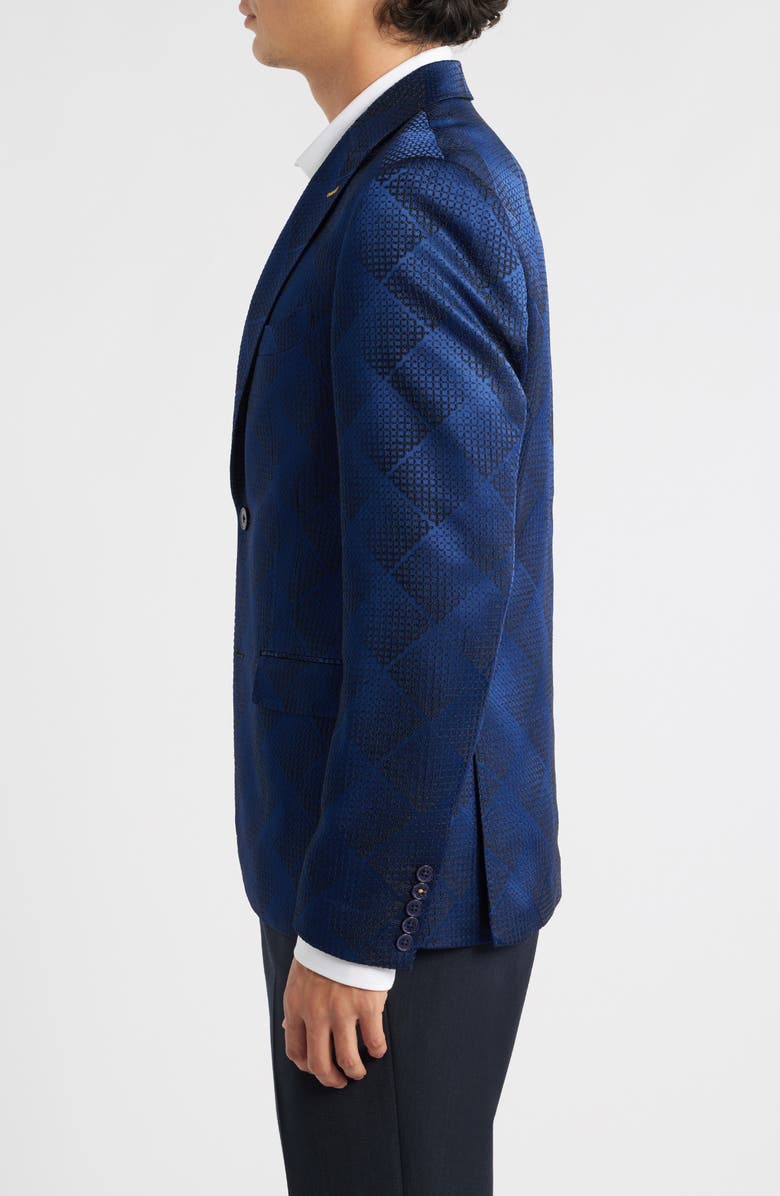 Siragusa Navy Jacquard Blazer, Alternate, color, Navy