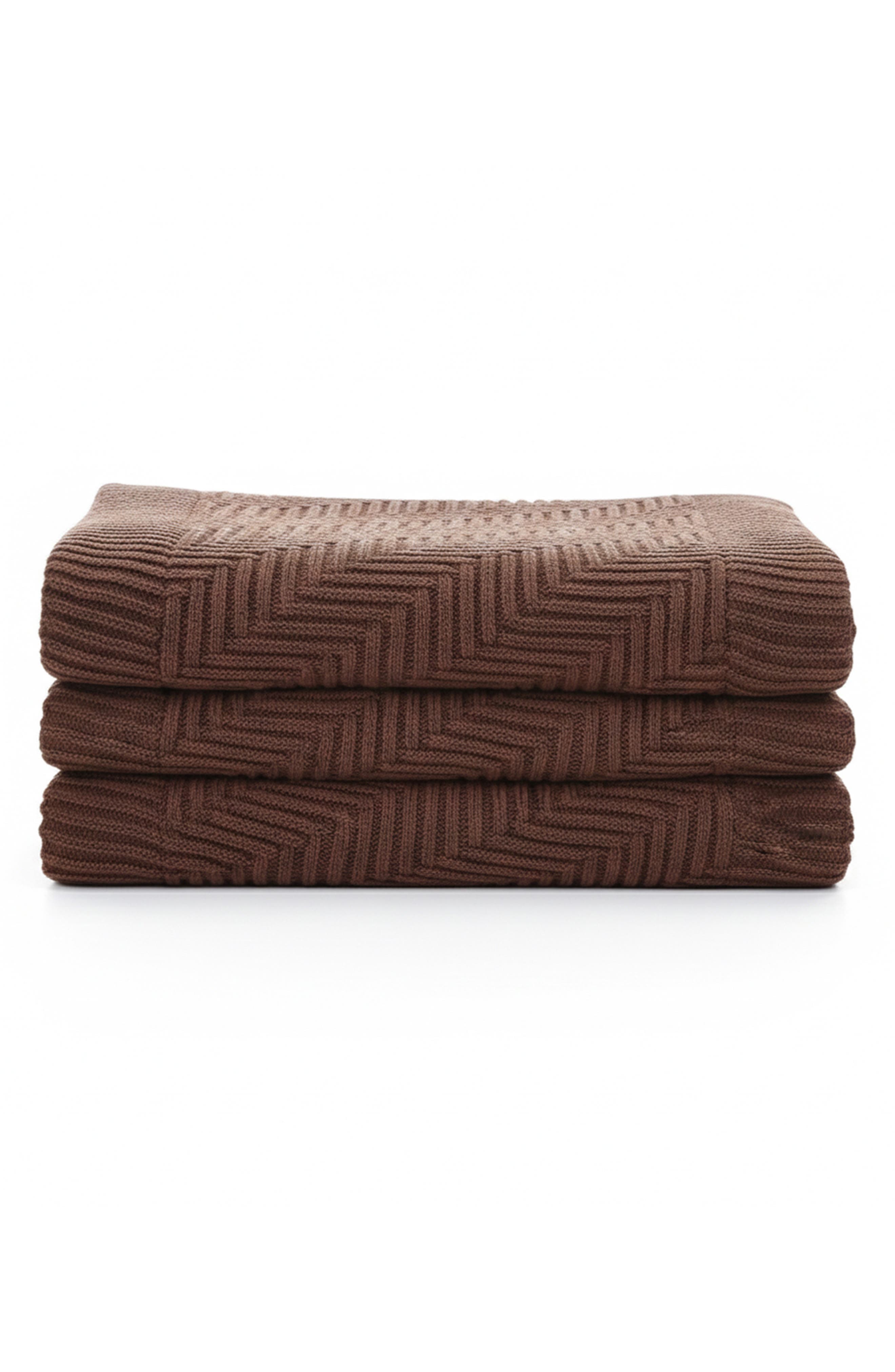 Luxury Home Chevron Knit Throw Blanket