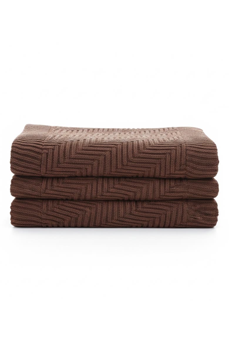 Luxury Home Chevron Knit Throw Blanket, Main, color,