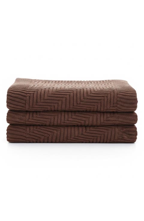 Chevron Knit Throw Blanket