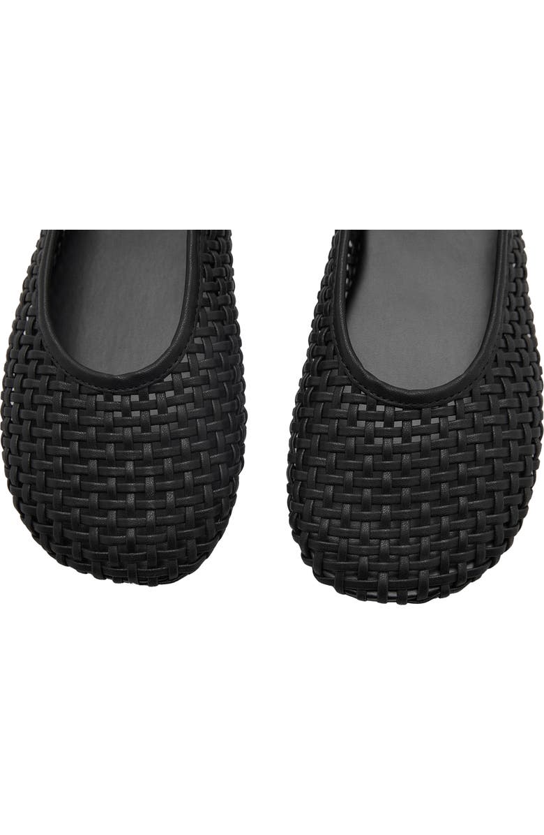 MANGO Braided Faux Leather Slingback Flat, Alternate, color,