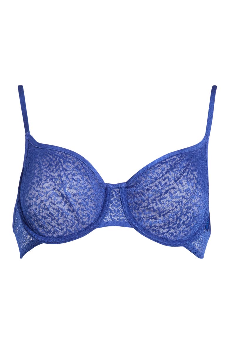 Modern Lace Unlined Demi Bra, Alternate, color, ATLANTIC BLUE