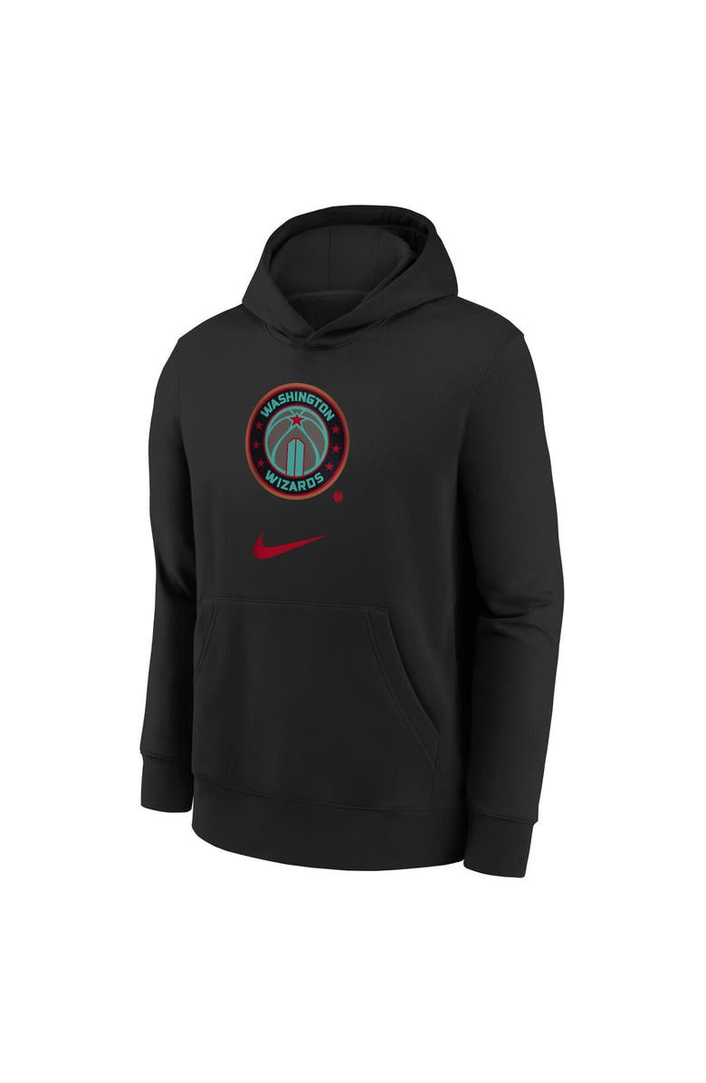Nike Youth Nike Black Washington Wizards 2023/24 City Edition Essential Pullover Hoodie, Alternate, color,