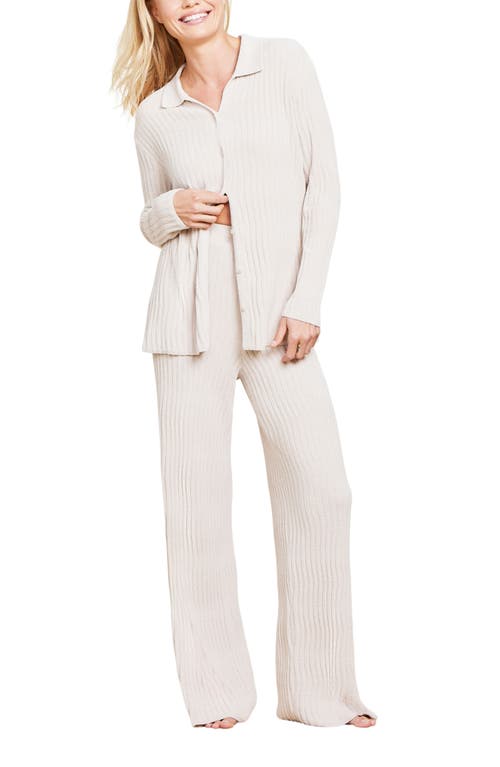 BAREFOOT DREAMS BAREFOOT DREAMS® COZYCHIC® ULTRA LITE® WAVE RIB BUTTON-UP SHIRT 