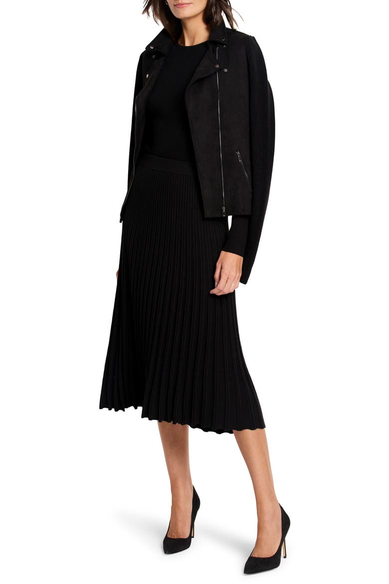 Rib Sweater Midi Skirt, Alternate, color, BLACK ONYX