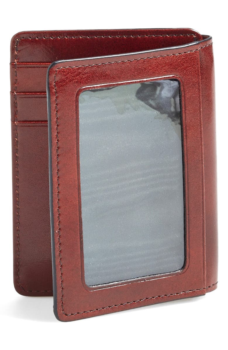 Bosca Old Leather Front Pocket ID Wallet, Alternate, color, Dark Brown