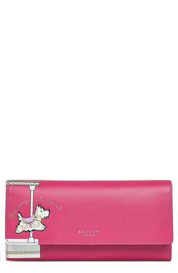 Radley London Magic Carousel Leather Wallet In Coulis