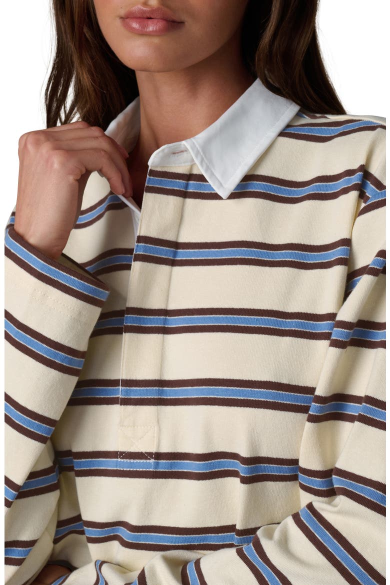 The Dylan Oversize Rugby Shirt, Alternate, color, ECRU AZURE MULTI S