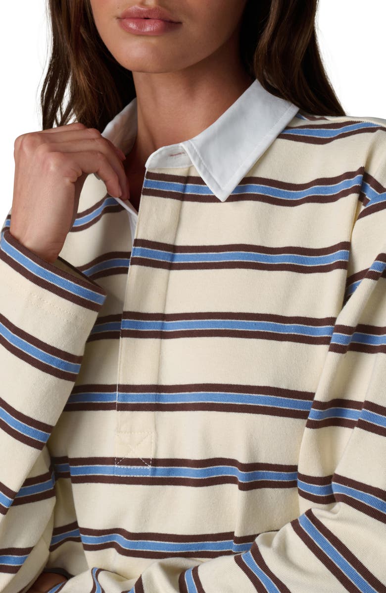 Joe's The Dylan Oversize Rugby Shirt, Alternate, color, Ecru Azure Multi S